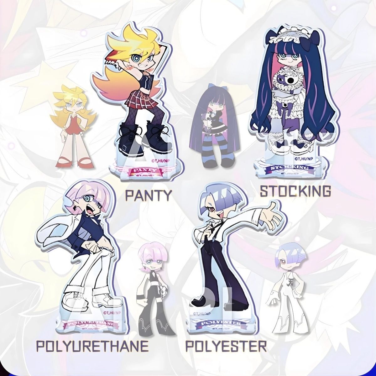 Event Support - パンティ＆ストッキング・ウィズ・ガーターベルト ストッキング・アナーキー アニメフィギュア アクリルスタンドモデル プレート デスクデコレーションサイン