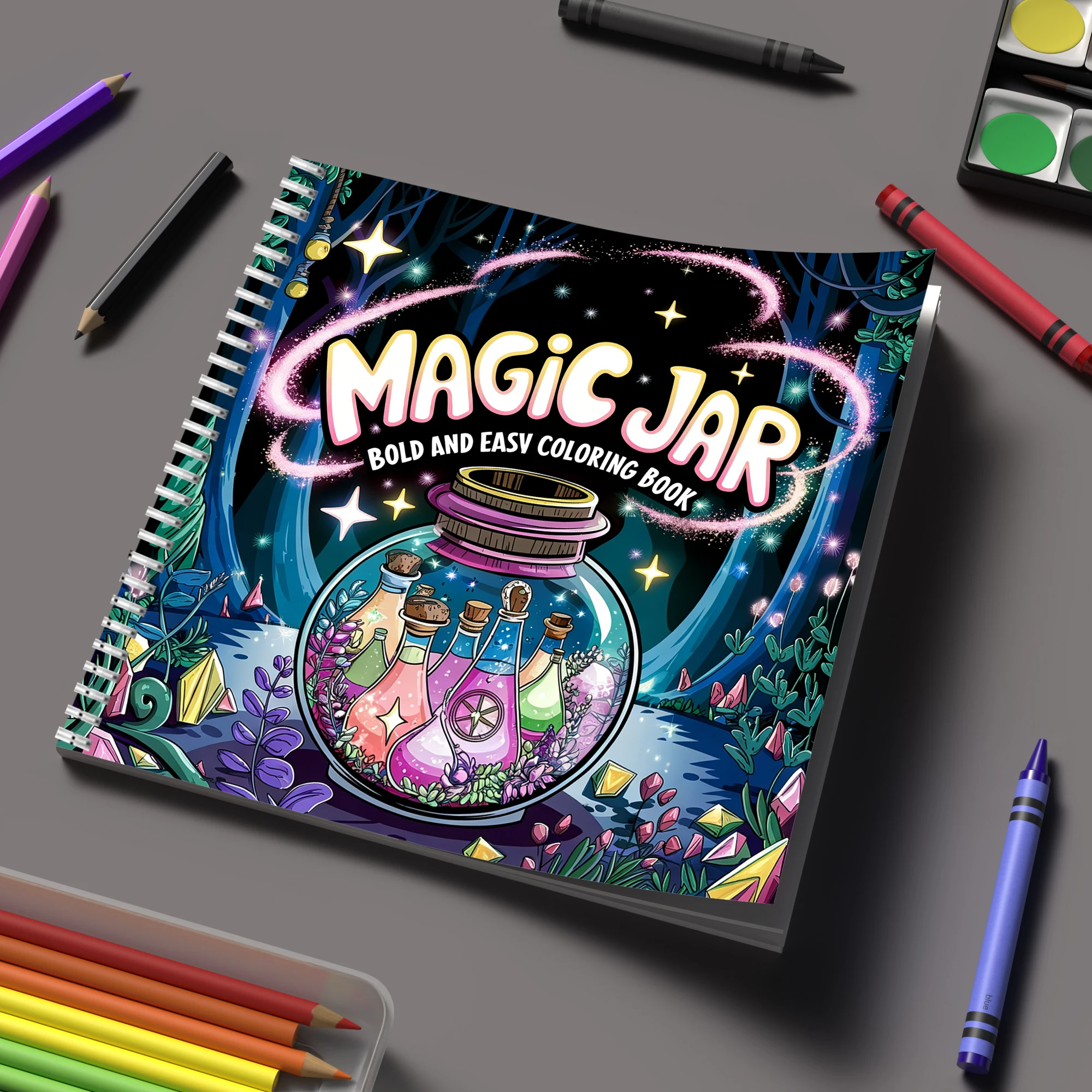 Supply Event - 大人の塗り絵用マジックジャー、誕生日プレゼント、新学期用品、大人向けのかわいい描画帳
