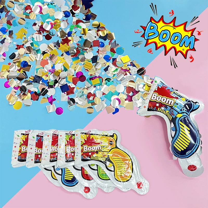 Confetti Cannon Tube - 誕生日パーティーバルーン10個、コンパクトで絶妙なパーティーバルーン、手持ち式の花柄バルーン、パーティー、結婚式に最適