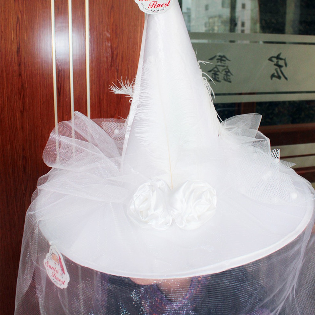 Party Hat Cone - ハロウィーン用帽子、生地製、先が尖った円錐形、魔女帽子、不気味なデザイン、仮装パーティー、ホリデーコスチューム、イベント、幽霊をテーマにしたイベントに最適。