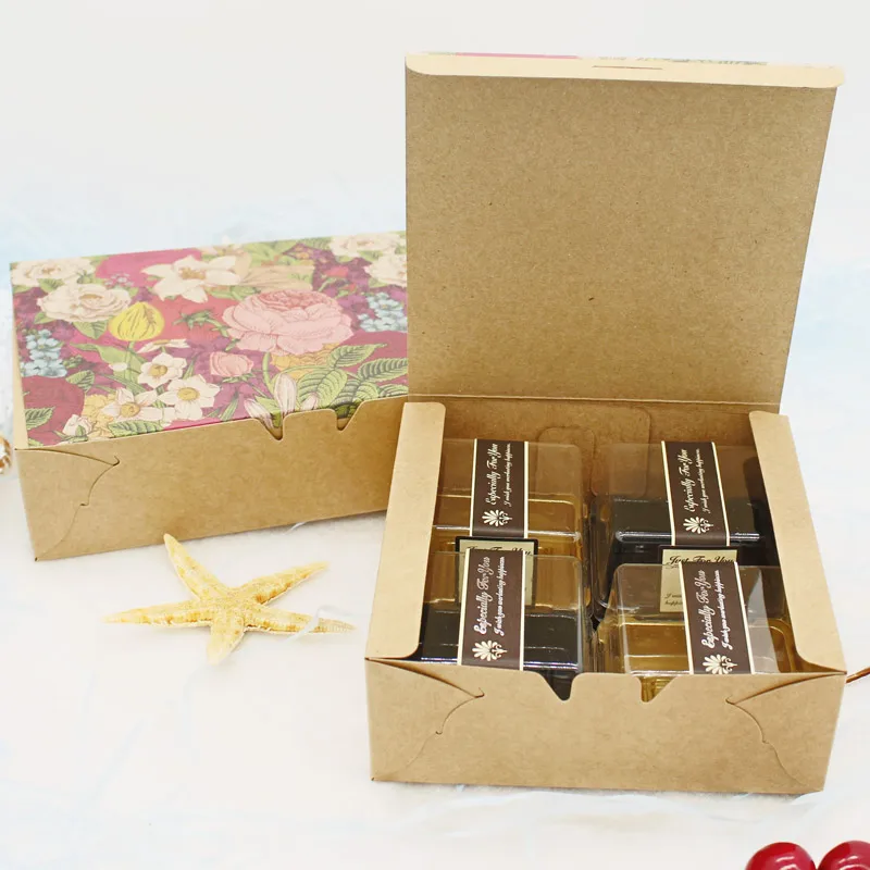 クラフト紙製ギフトボックス、クッキーパッケージ、マカロン、デ - Event Party Box のレビューと価格