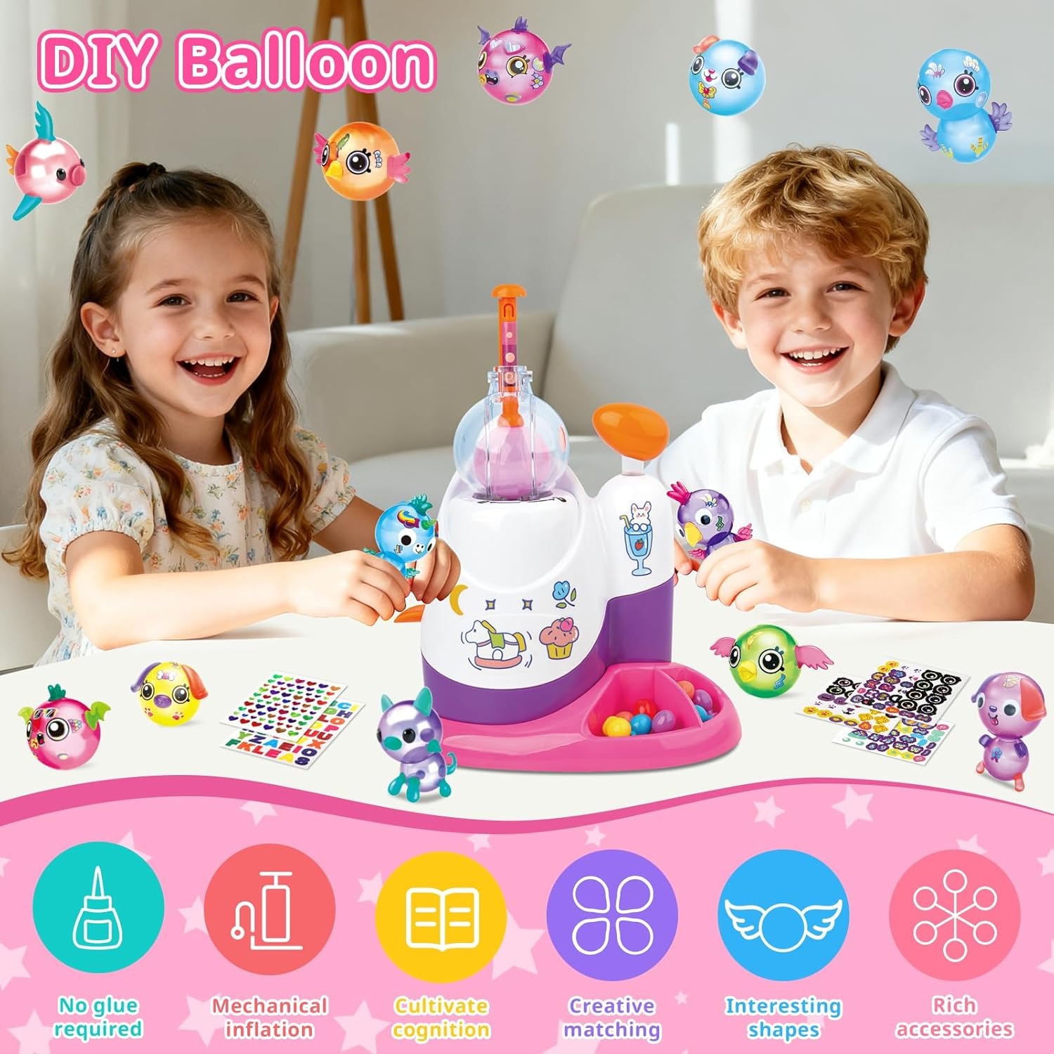 DIYバルーンアニマルキット（ポンプ付き） 多色バルーンアク - Balloon Pump Hand のレビューと価格