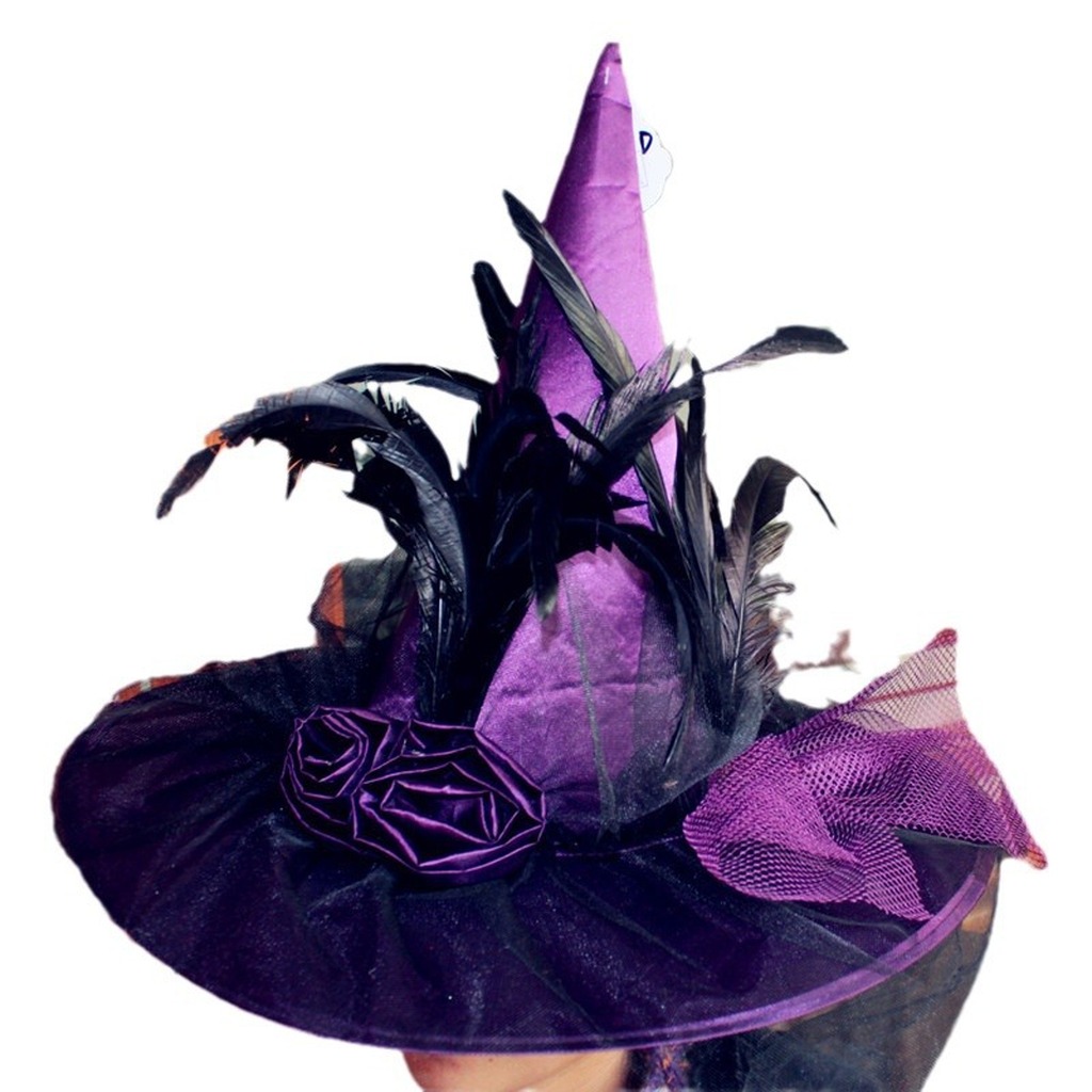 ハロウィーン用帽子、生地製、先が尖った円錐形、魔女帽子、不気 - Party Hat Cone のレビューと価格