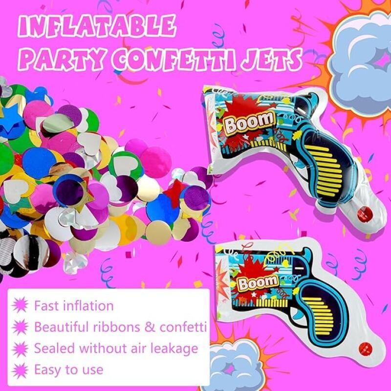 10個入りインフレータブルブームコンフェッティポッパー、手持 - Confetti Cannon Tube のレビューと価格